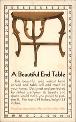Walnut End Table Postcard