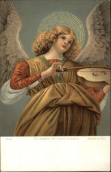 Angel Playing Violin Angels Postcard Postcard