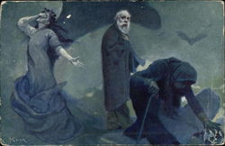 Odchod Genia Postcard