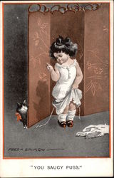 You Saucy Puss Postcard