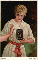 Auf der Lauer - Woman with CAmera Postcard