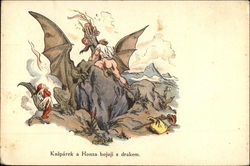 Slaying Dragon - Kasparek a Honza bojuji s drakem Postcard