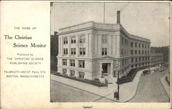 The Home of the Christian Science Monitor Postcard