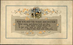 For You the Nurse and Doctor Postcard