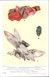 Crystals: Rhombohedral System Geology, Rocks & Minerals Postcard Postcard