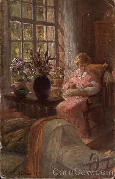 Woman in Pink Sitting by Window Holding Infant Babies