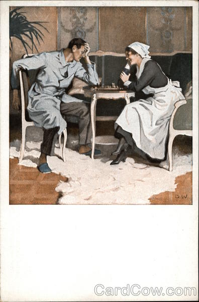 Man And Woman Playing Chess Board Games