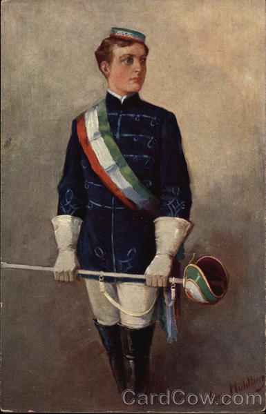 Studentenverbindung: Chargierter in full uniform Fraternal