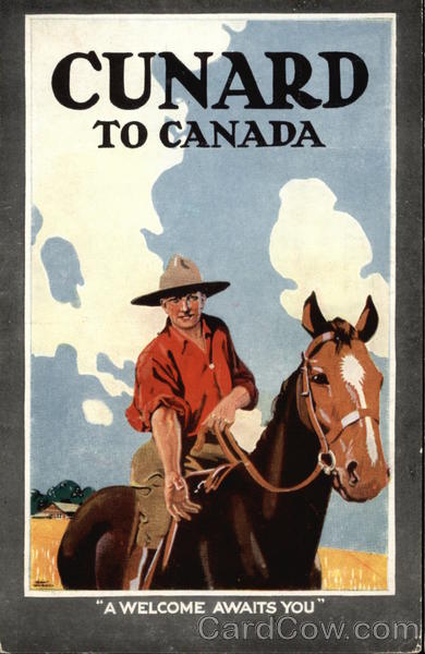 Cunard to Canada - A Welcome Awaits You Advertising