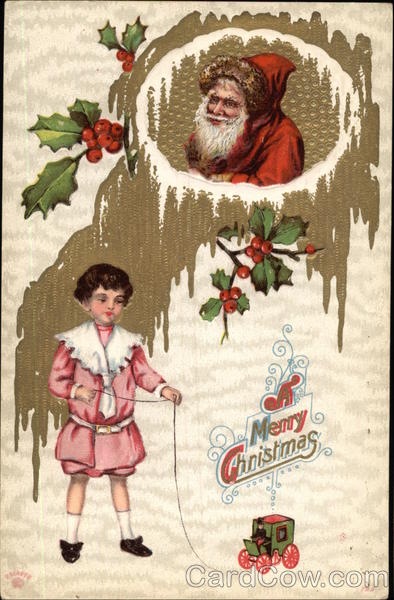 A Merry Christmas with Santa and Child Santa Claus