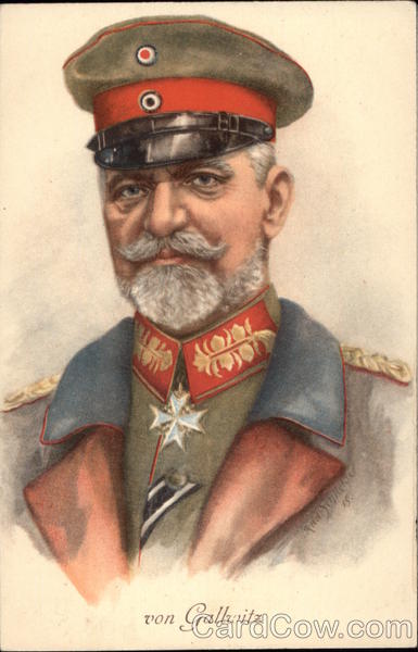 Max Karl Wilhelm von Gallwitz Portrait World War I
