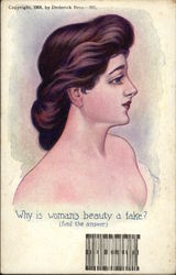 Why is This Woman's Beauty a Fake? Postcard