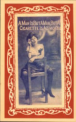 A Man is But a Man, but a Cigarette is a Smoke Postcard