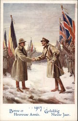 Bonne et Heureuse Annee 1917 Gelukkig Nieuw Jaar Postcard