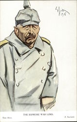 The Supreme War Lord - The Hun Postcard