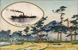 NYK SS Hakozaki Maru Japan Steamers Postcard Postcard
