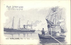 Red Star Line, S.S. Finland, May 17, 1905 Postcard