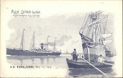 Red Star Line, S.S. Finland, May 17, 1905 Postcard Postcard