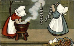 Washing Day Postcard