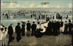 Watching the Air Ship Postcard