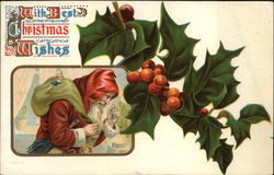 With Best Christmas Wishes Postcard