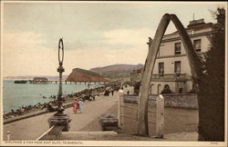 Esplanade & Pier From East Clif Postcard