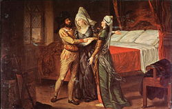 "Painting of the Count and His Two Women" Postcard