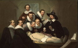 "Anatomy" - Doctors with Cadaver Men Postcard Postcard