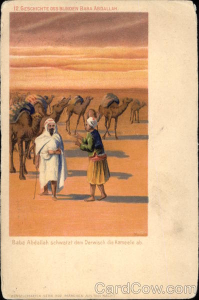 Arab Men with Camels in the Desert