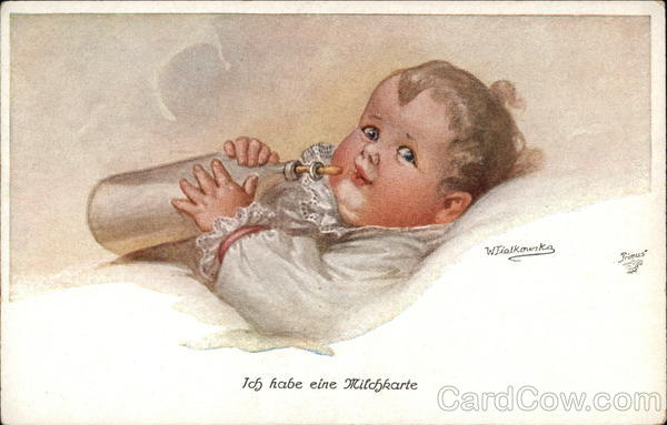 Baby Drinking Milk from a Bottle Babies