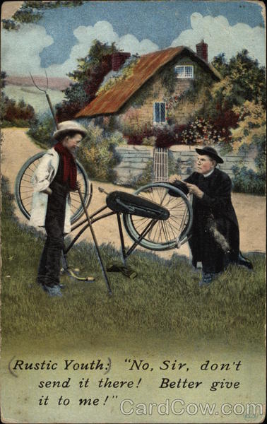 Rustic Youth: No, Sir, Don't Send it There! Better Give it to Me!