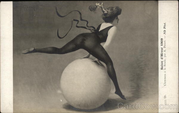 Woman Dancing over a Ball