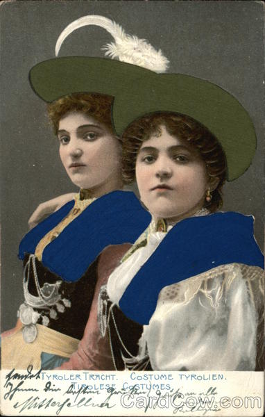 Two Women Wearing Tirolese Costumes (Austrian)