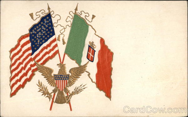 USA Flag and Royal Italian Army Flag Flags