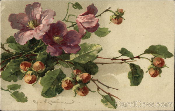 Lavender Flowers & Buds on Branch C. Klein