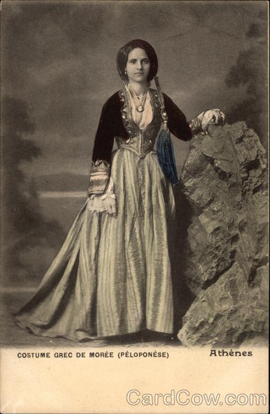 Portrait of Woman in Traditional Greek Attire