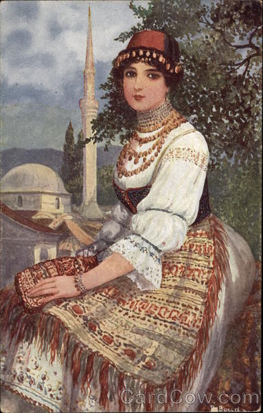 Bosnian Woman in Traditional Clothing