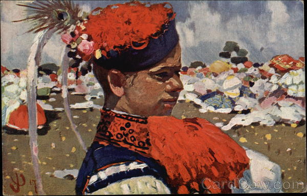 Person in Colorful Costume Art