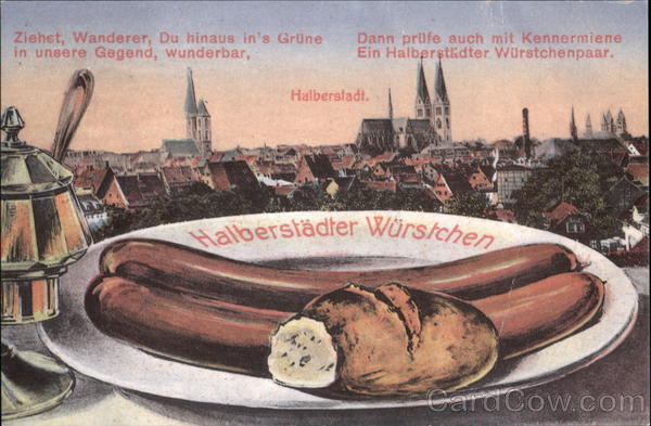 Halberstadt. Halberstädter Würstchen. (Sausages)