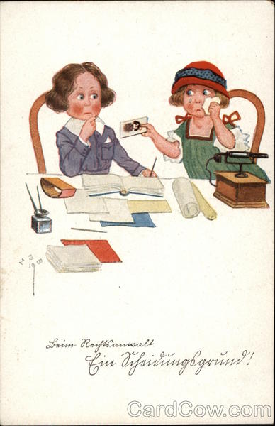 Crying Girl handing a Letter to a woman Girls
