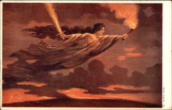 "Spectre of War" - Angel with Flares Postcard