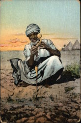 Egypt - Feliah in his Spare Moments Postcard