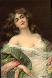 Woman Smiling In Loose Clothing Postcard