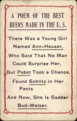 A Poem of the Best Beers Made in the U.S Postcard