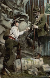 A Couple Hiking Postcard