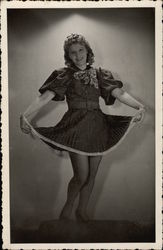 Woman in a short dress Postcard