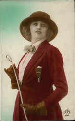 Dede - Woman with Riding Crop Postcard