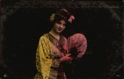 Photograph of Woman in Asian Attire Postcard