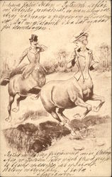 Male and Female British Centaurs Postcard