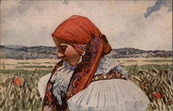 Slovenian Woman in Native Attire Postcard